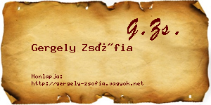 Gergely Zsófia névjegykártya