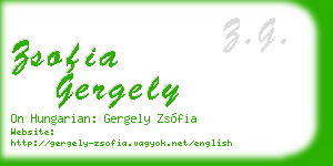 zsofia gergely business card
